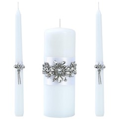 3 PCS Unity Wedding Candle Set 1 Pillar 2 Taper Candles Ceremony Decor