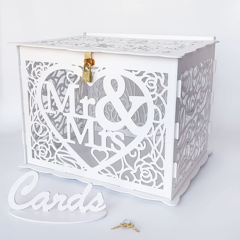 Wedding Money Box Holder With Sign Large Rustic Wood Wooden Diy Envelop Gift Car