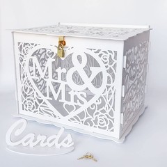 Wedding Money Box Holder With Sign Large Rustic Wood Wooden Diy Envelop Gift Car