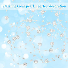 24 Pcs Artificial Pearl String for Floating Candle Faux Pearls Beads String Garl