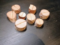 Real Birch Table Place Card Holders For Home & Wedding Decor, 60 count