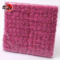 144Pcs Mini PE Foam Rose Heads Red Lace Flowers DIY Wedding Home Decor 2cm