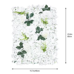 6 * Artificial Hydrangea Rose Flower Wall Panel Wedding Backdrop Grid Design DIY