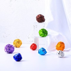 200Pcs Assorted Color Foil Paper for Wrapping Chocolates and Candy Party Favors