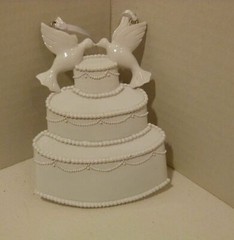 Kissing Love Doves Wedding Cake Ornament by Personalized By Santa