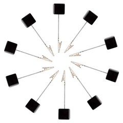 10pcs Table Number Holder Name Place Card Memo Clip Stand Black