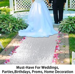 Aisle Runners for Weddings 10 ft by 4 ft Silver Aisle Runner Wedding Aisle Ru…