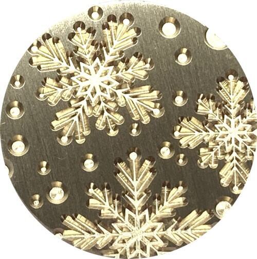 Allover Snowflakes design 1″ diameter brass engraved Wax Seal Stamp head