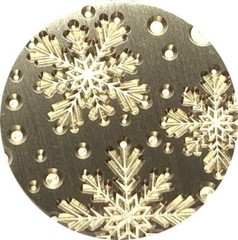 Allover Snowflakes design 1″ diameter brass engraved Wax Seal Stamp head