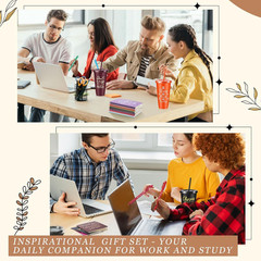 Colorful 48 Sets Inspirational Gifts for Employee Appreciation – Cups, Notebooks