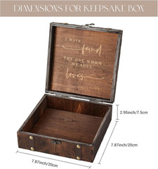 Bridal Shower Gifts Mr and Mrs Wedding Keepsake Box for Couples, Wooden Memory B