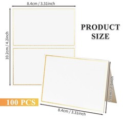Place Cards Pack of 100 Premium Tent Name Place Cards for Table Setting with Gol