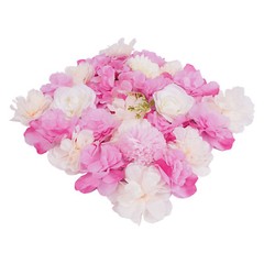 12 PCS Artificial 3D Flower Wall Panel Wedding Backdrop Wall Decor Pink 15*15 In