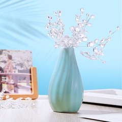 17cm White Acrylic Floral Picks Bouquet 50 Stems Decorative Home Wedding Decor