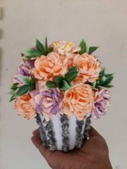 Handmade Paper Flowers Vase Wedding Party Home Office Outdoor Table Decoration