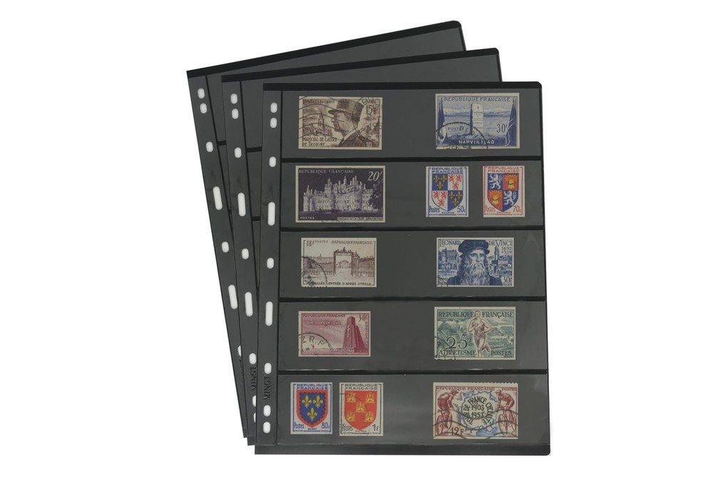 10Pcs Standard 9-Hole Double-Sided Album Inner Sheets Card Stamp Banknote Col…