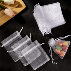 100 Count Sheer Organza Gift Bags with Drawstrings 3×4 Inches for Weddings Pa…