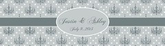 Chandelier Shabby Chic Wedding Anniversary Engagement Party Water Bottle Labels