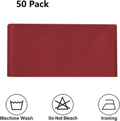 Satin Burgundy Chair Sashes Bows Ties 50 Pack for Party Wedding Universal Ribbon