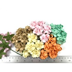 1-1/2″or 3.75cm Pastel Mixed Paper Flower Wedding Craft Scrapbook (R21-595)