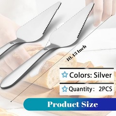 Elegant 2-Piece Wedding Cake Server Set – Stainless Steel Serrated Pie Slicer