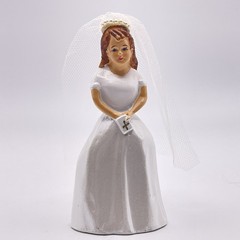 Vintage 1961 Coast Novelty Confirmation Girl / Bride Cake Topper FREE SHIP