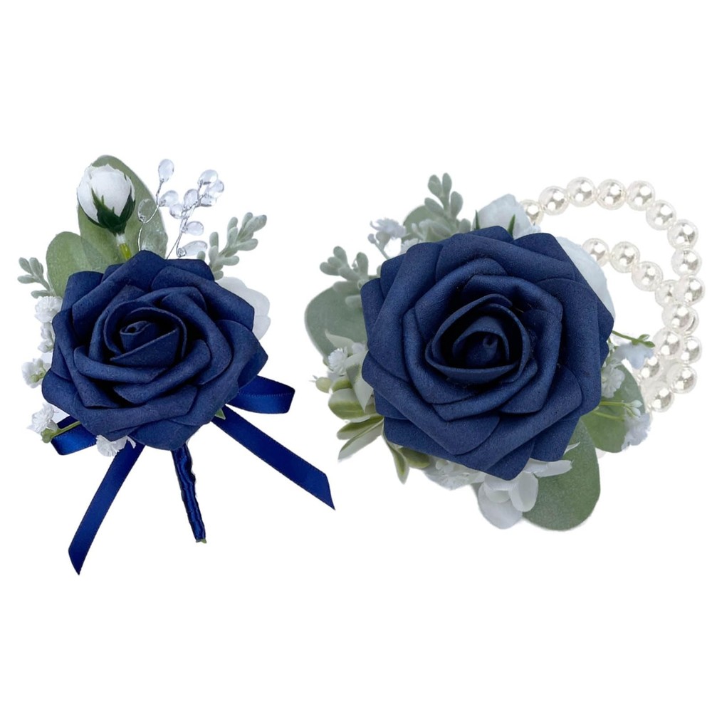 CherishedMoments 2Pcs Dusty Blue 6.7 inches x 5.3 inches, Navy