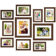 Picture Frames Set of 10, Collage Picture Frames for 8×10, 5×7, 4×6 Photos Re…