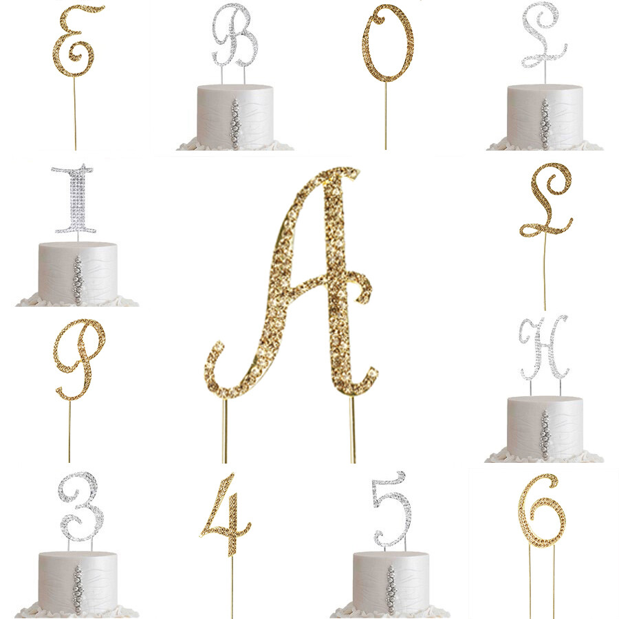 2.5″ tall Rhinestone CAKE TOPPER Wedding Party Decorations Supplies on SALE