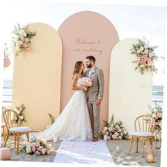 Boho Arch Backdrop Cover 7.2FT 6.6FT 7.2FT, 6.6FT, 6FT Nude Champagne and Cream
