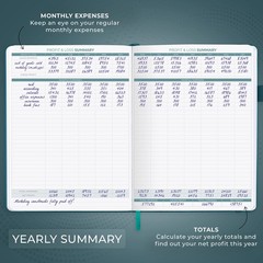Clever Fox Large Income & Expense Tracker Bookkeeping Ledger – 2 Year Financial