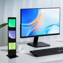 Detachable Acrylic Monitor Memo Board & Message Holder by Black