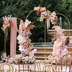 Stunning Set of 3 Metal Arch Backdrops – 7.2FT, 6.6FT, 6FT for Any Occasion