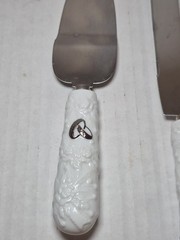 Ceramic Wedding Cake Knife & Server