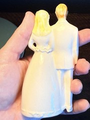 Beautiful Vintage Ceramic Wedding Cake Topper Figurine