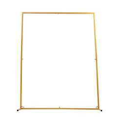 Gold Metal Wedding Arch, 2m x 1.5m, Elegant Backdrop for Events