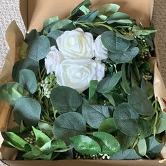 Ling’s Moment Artificial Eucalyptus Garland with Flowers 6FT, Wedding Table