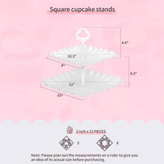 Cake Stand Set Cupcake Stands Appetizer Plates Party Decor White 11pcs