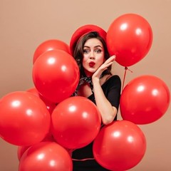 Balloons Birthday Decorations 160 Pack Round Latex Balloons for 5 inch Red