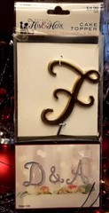 WEDDING CAKE TOPPER MONOGRAM LETTER «F» BY STUDIO HIS & HERS – GOLD