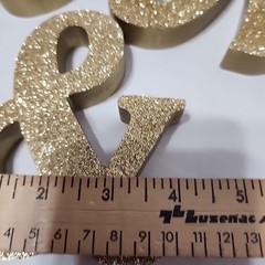 GOLD Glittered Wooden Mr & Mrs Freestanding Wedding Table Display (2 Glue Spots)