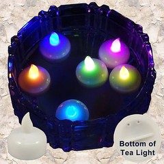12 Multicolor Led Floating Candle Floral Tea Light for Wedding Centerpiece Decor