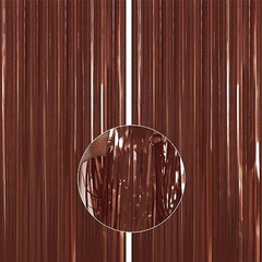 Foil Curtain 2 pcs, 3.3×6.6 ft Metallic Brown Tinsel Curtains, Brown-9012