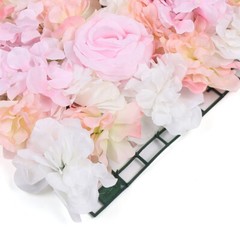 4 PCS Artificial Rose Flower Wall Panel Home Wedding Backdrop Road Floral Decor