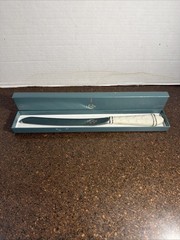 Vintage Lenox Cake Knife Wedding Promises Collection Floral Design Handle Box