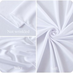 gogoparti White Tutu Table Skirts 108″ x 30″ (Rectangular), Classical