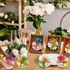 Set of 45 Soap Favors DIY Bridal Shower Favors Bulk Green, Yellow, Red Flower