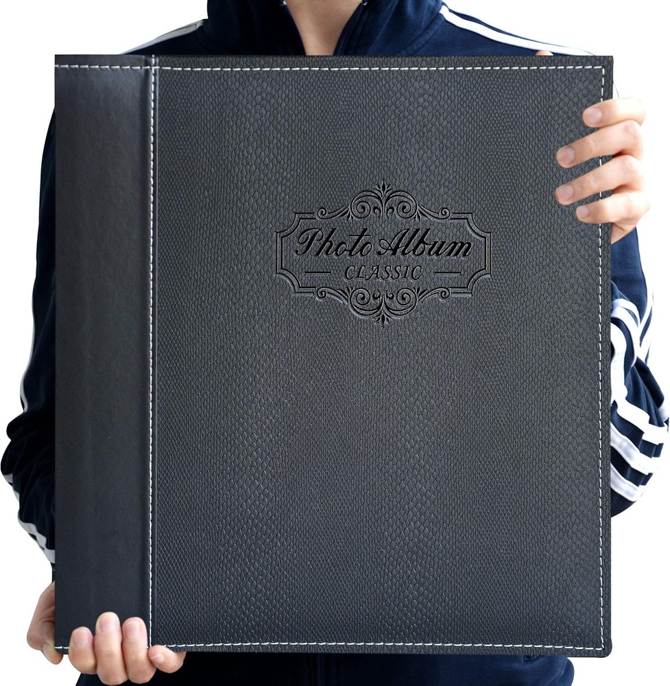 Photo Album Can Hold 3X5, 4X6, 5X7, 6X8, 8X10 Photos, Leather Cover, Magnetic