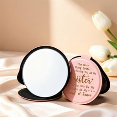 Maid of Honor Gifts – Personalized Laser Engraved Pocket Mirror for Maid o