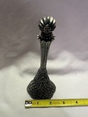 Vintage Posy Tussie Mussie Wedding Bouquet Flower Holder Victorian Gothic-Pewter